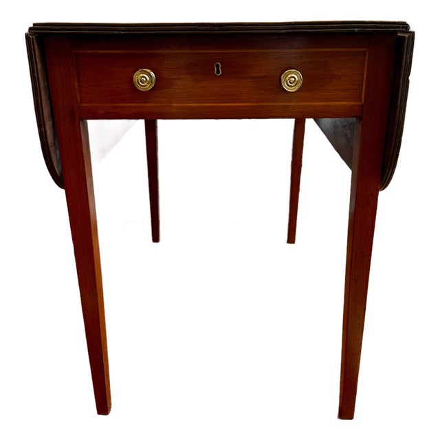 Antique English Georgian Pembroke Mahogany Side Table For Sale