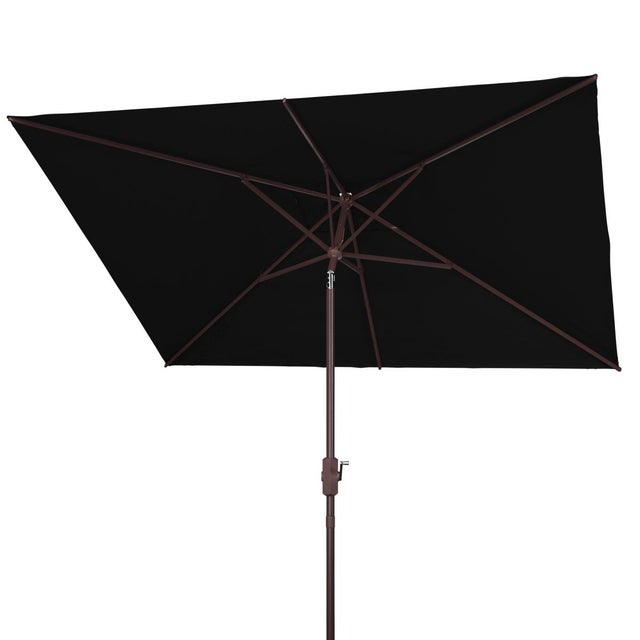 Spritely Home Kamen 6.5Ft X 10Ft Auto Tilt Rectangle Market Umbrella, Black For Sale - Image 4 of 5