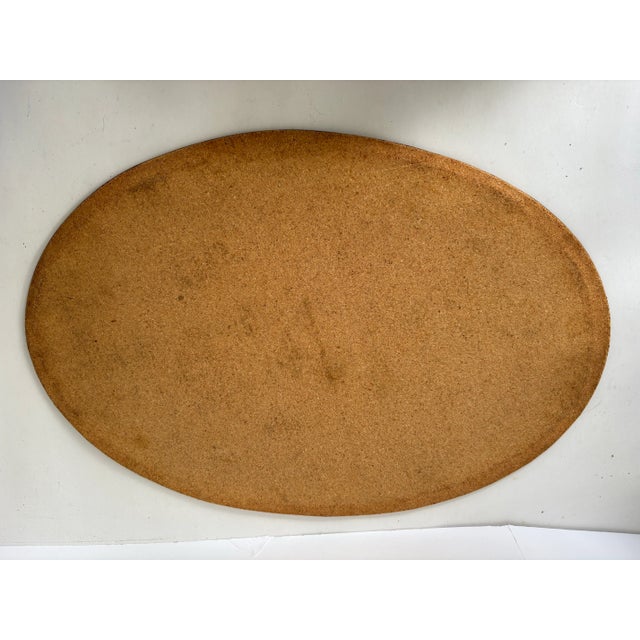 1980s Set of 6 Capiz Shell Oval Placemats With Natural Luster For Sale - Image 4 of 8