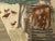 Cream Vintage African Tapestry, Handwoven Wool, Village Life Scenes, Ivory & Blue, 4x5 For Sale - Image 8 of 10