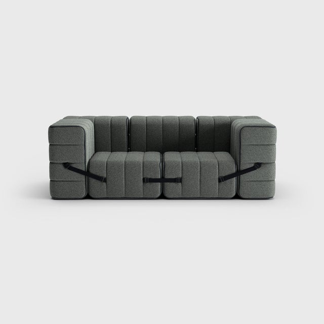 Not Yet Made - Made To Order 2-Seater Modular Sofa with Armrests in Sera Fabric by Ambivalenz, Set of 7 For Sale - Image 5 of 10