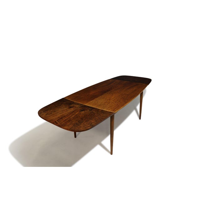 Brown Mid 20th Century Kurt Ostervig Burled Walnut Dining Table With Eye-Catching Grain For Sale - Image 8 of 15