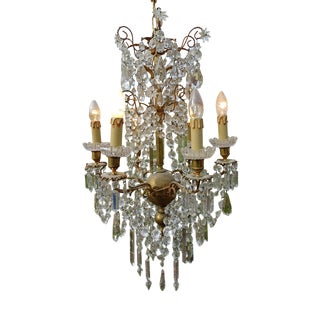 19th Century Crystal Chandelier, 1920s For Sale