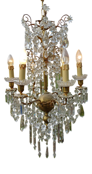 19th Century Crystal Chandelier, 1920s