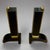 A pair of handsome modern Art Deco period andirons from France circa 1930. Each piece is made of heavy cast iron and...