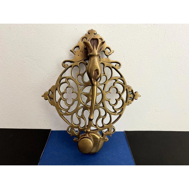 Victorian Victorian Brass Hand & Gavel Door Knocker, 1940s For Sale - Image 3 of 18