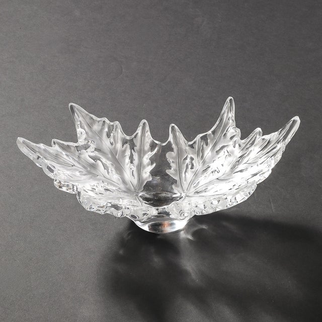 Mid-Century Modernist Crystal "Champs Élysées" Centerpiece Bowl Signed Lalique For Sale - Image 13 of 18
