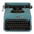 Refreshed Blue Underwood Leader Typewriter in Working Condition For Sale