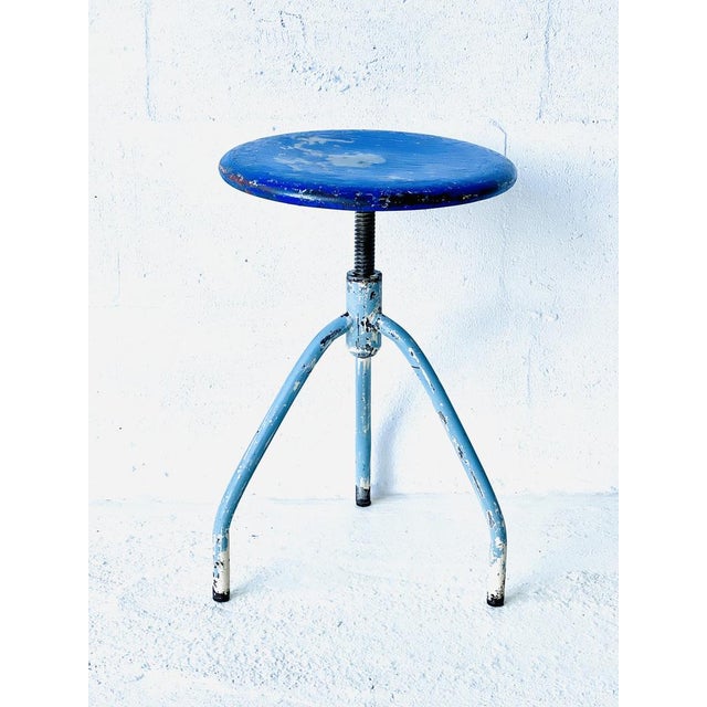 Vintage Industrial Stool, 1970 For Sale - Image 11 of 12