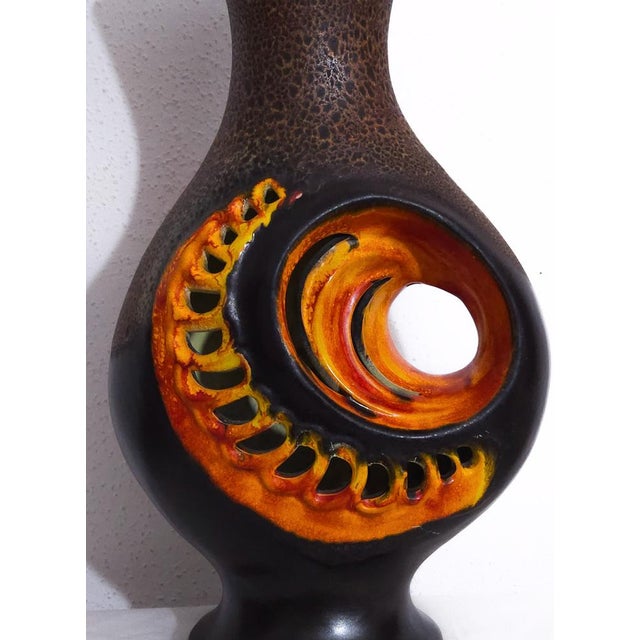 West German Fat Lava Pottery Floor Lamp Base by Walter Gerhards, 1970s For Sale - Image 6 of 8