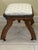 Antique, Oak With Spoon-Carvings, Victorian-Era or Eastlake Style Foot/Vanity Stool, Cabriole Legs, Centralized Drop-Pendant Under Seat, Circa 1890’s For Sale - Image 4 of 10
