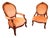 Early 20th Century French Rococo Revival "Gentleman and Lady's" Chairs For Sale