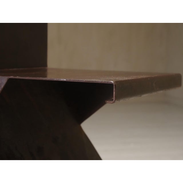 Maroon Postmodern Sculptural Steel Chair, Germany, 1980s For Sale - Image 8 of 15