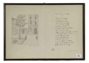 Antonio Donghi, Circonva, Original Lithograph, 1945