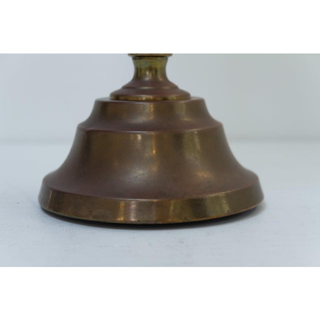 Gold Tall Danish Brass Table Lamp, 1910s For Sale - Image 8 of 18