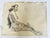 A fabulous drawing of a female figure. Done for a college art class in 1944. Signed Elms. Pencil on paper. Unframed.