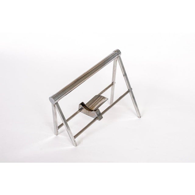 Silver Rare Antique French Art Deco Wine Bottle Holder by Jacque Adnet, 1940s For Sale - Image 8 of 10