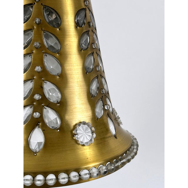 Mid-Century Pendant Lamp in Brass and Crystal by Oswald Haerdtl for Lobmeyr, Austria, 1950s For Sale - Image 13 of 18