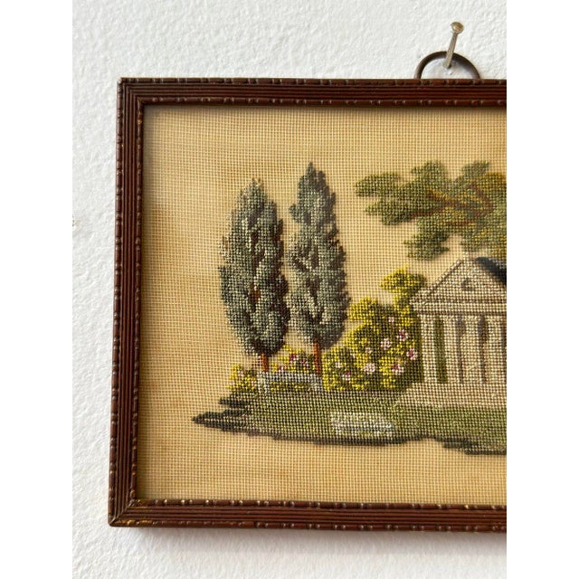 Antique Framed Petit Silk Needlepoint Artwork, Circa Late 19th Century For Sale In New York - Image 6 of 12