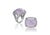 Rock N Roll' Moon Quartz Cabochon Horizantal Ring With Diamond In 18K White Gold. Stone Size- 21x17 mm. Approximate Stone...