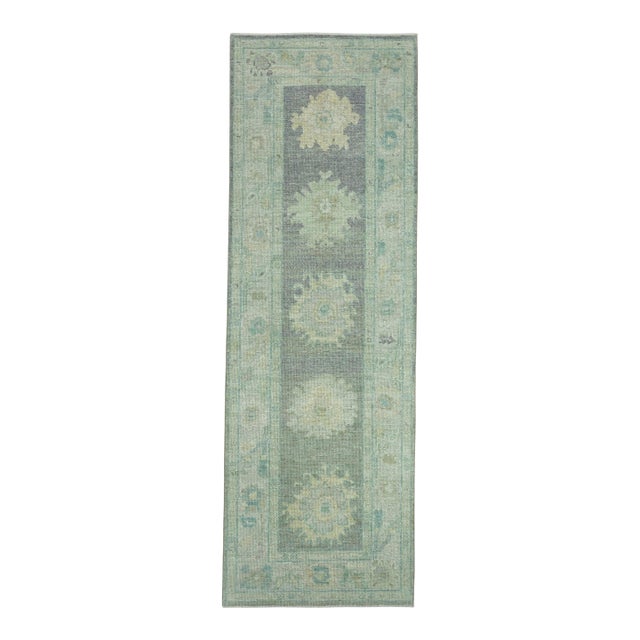 Turkish Oushak Runner Rug 2'10" x 8'7" #17452 For Sale