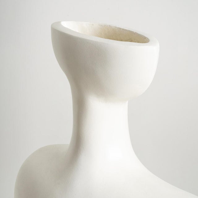 Abstract Zephyr Sculpture, White Handmade Object For Sale - Image 3 of 7