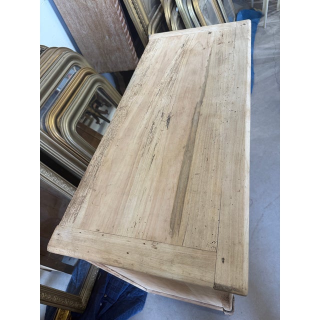 19th Century French Louis Philippe Solid Walnut Bleached sideboard made of solid walnut the wood was professionally sanded...