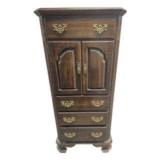 Vintage 1974 Ethan Allen Solid Walnut Lingerie Chest For Sale