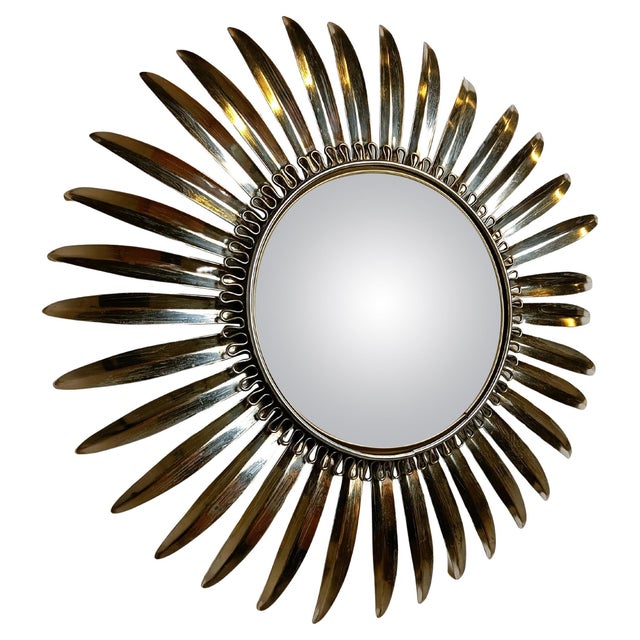 Vintage Brass Sunburst Mirror, 1970s For Sale - Image 13 of 13