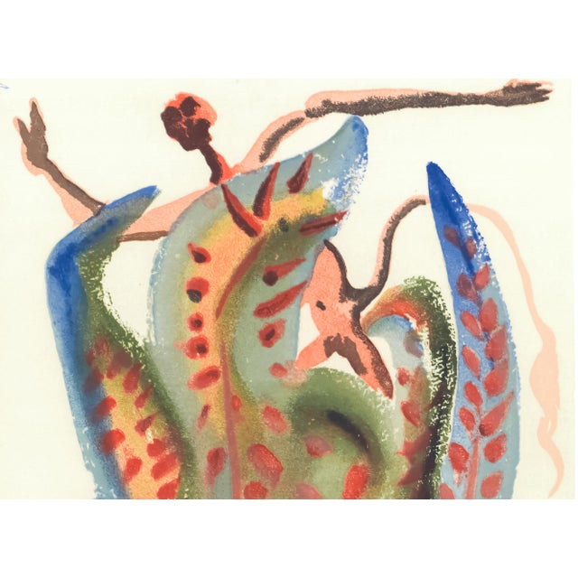 Abstract 1963 Dalí Divine Comedy Engraving Purgatoire Chant 23 "Gloutonnerie" (Gluttony) For Sale - Image 3 of 8