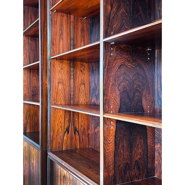Mid 20th Century Carlo Jensen Poul Hundevad Danish Rosewood Bookcases, Pair For Sale - Image 11 of 15
