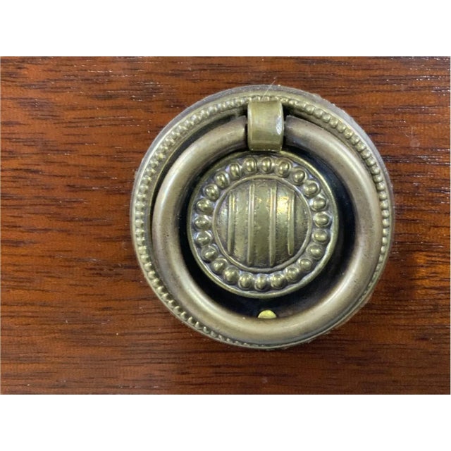 Vintage Mahogany Regency Style Galleried Top Side Hall Table For Sale - Image 10 of 12