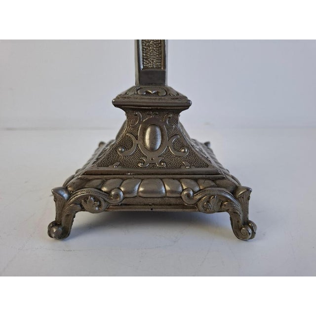 Metal Antique Czechoslovak Neo-Gothic Cast Iron Table Crucifix, 1900s For Sale - Image 7 of 18