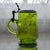 Antique German Green Enameled Glass Syrup Pitcher – “Zur Erinnerung” to Remember, Victorian Era For Sale - Image 6 of 8