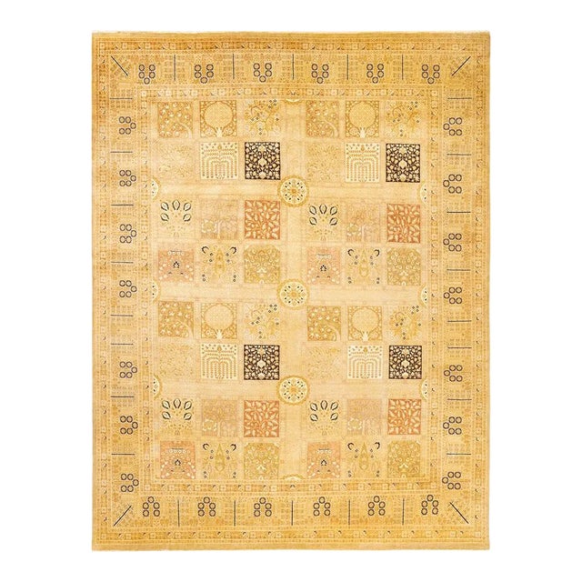 Mogul Collection Hand-Knotted Area Rug - Ivory 8' 1" x 10' 6" For Sale