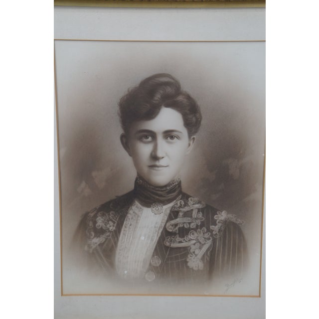 Antique Late Victorian Portrait Photograph by John Rudolph Zweifel Gilt Frame For Sale - Image 4 of 10