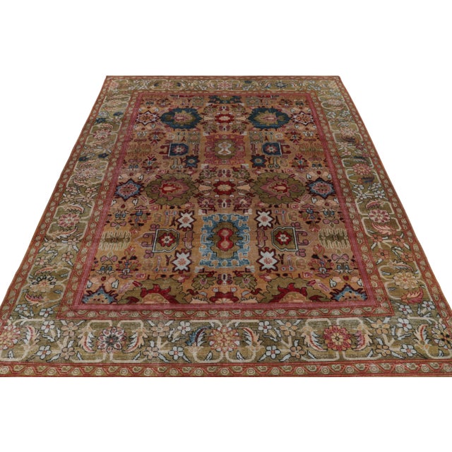 Traditional Rug & Kilim’s Classic Oushak Style Rug in Pink, Blue and Brown Floral Patterns For Sale - Image 3 of 6