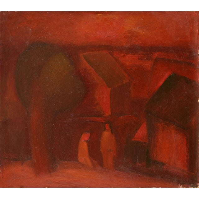 Aleksandr Rodin, Double-Sided Landscape, 1980s, Oil on Board For Sale - Image 8 of 10