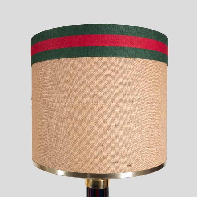 Murano Glass and Brass Table Lamps, 1970s, Set of 2 For Sale - Image 3 of 12