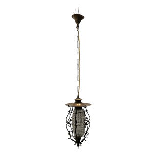 Small Bronze Crystal Light Pendant, 1950s For Sale