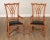 High Quality Vintage Split Reed Bamboo Rattan Side Arm Chairs with Black Vinyl Cushion, Rawhide Lacing, In the Style of...