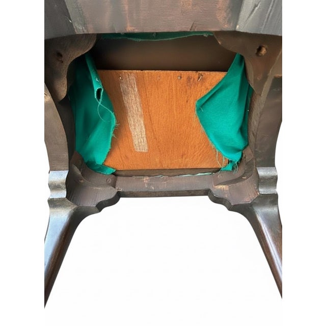 Vintage Queen Anne Dining Chairs - Emerald Velvet - Set of 6 For Sale - Image 10 of 12