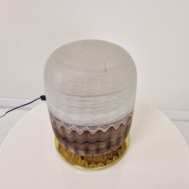 Vintage Hand-Blown Murano Glass Table Lamp, Italy, 1970 For Sale - Image 9 of 13