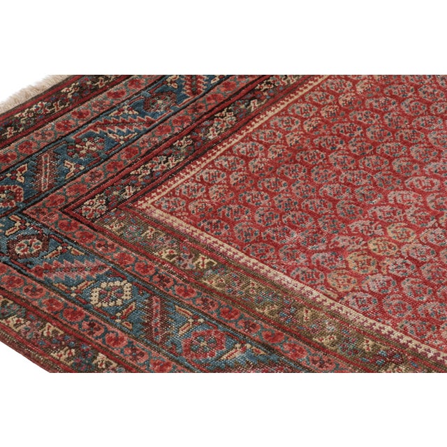 Antique Karabagh Gallery Runner, Persian Rug in Red With Paisleys - Rug & Kilim For Sale In New York - Image 6 of 8