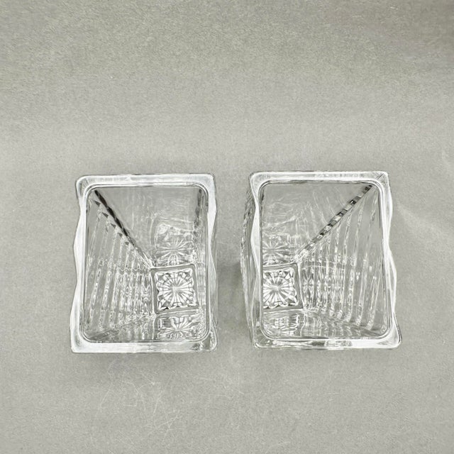Vintage Pair of Mikasa “Angles” Lead Crystal Vases. Made in Japan For Sale In New York - Image 6 of 7