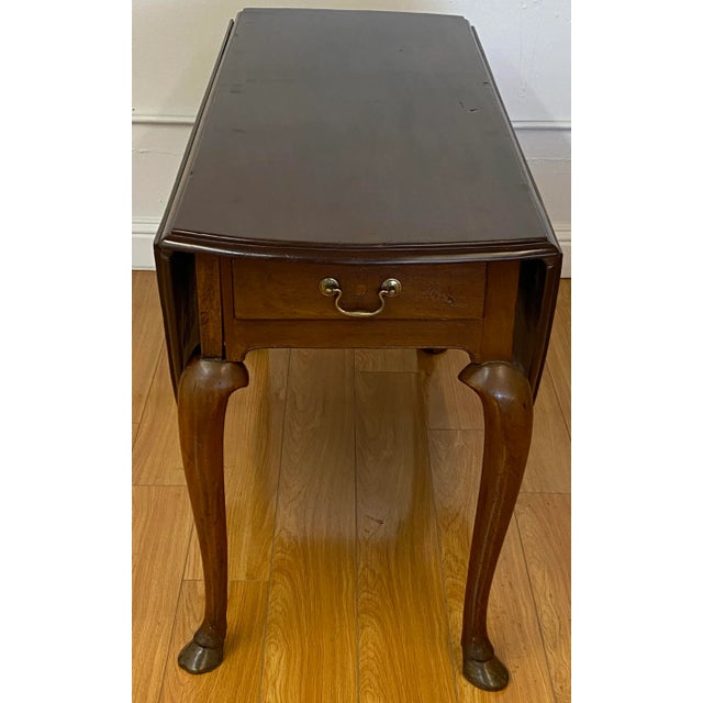 18th Century Mahogany Drop Leaf Table W/ Hoof Feet For Sale - Image 13 of 13
