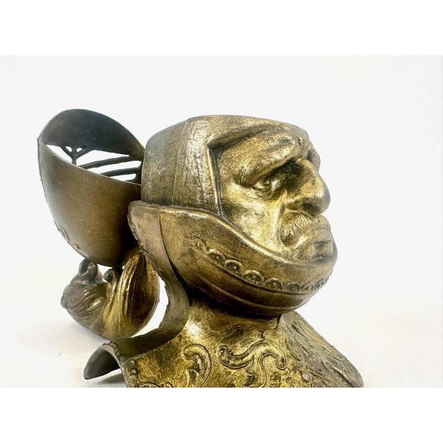Goldenrod Antique Figurative Inkwell, 1890s For Sale - Image 8 of 16