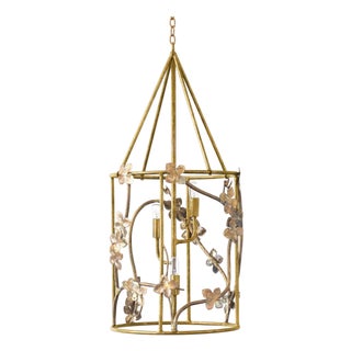 Brilliant Gold Sakura Floral Lantern For Sale