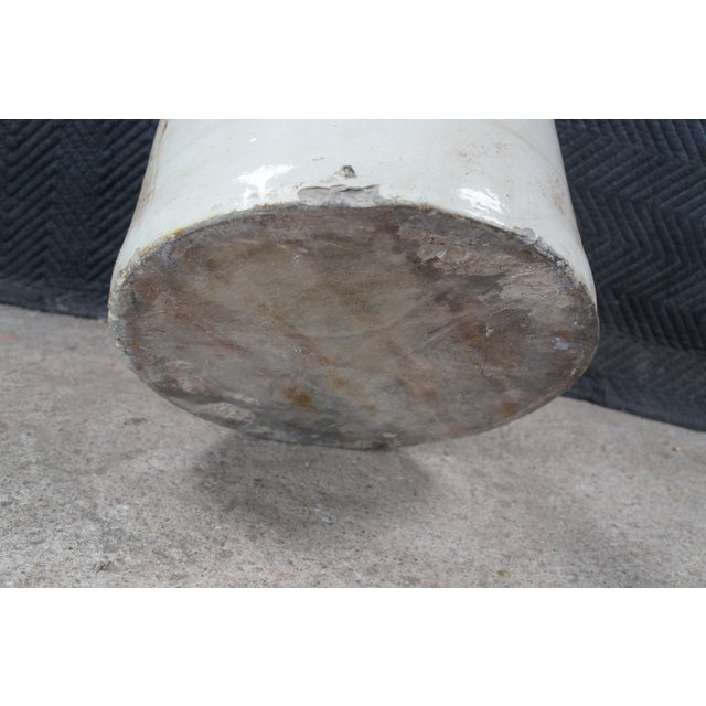 Antique Alabama Miller Pottery 15 Gallon Salt Glaze Stoneware Crock Butter Churn For Sale - Image 6 of 11
