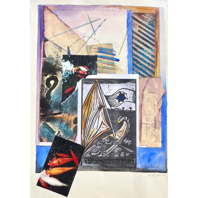 2020s "David's Boat" Contemporary Collage Print by Martha Holden For Sale - Image 5 of 5